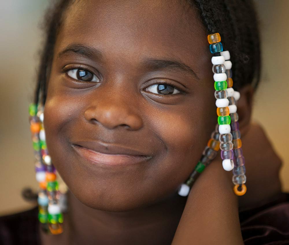 closeup of a girl